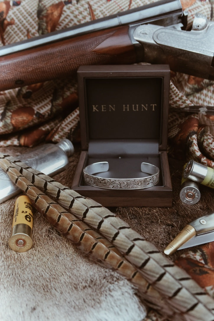 Ken Hunt Scroll Engraved Bracelet