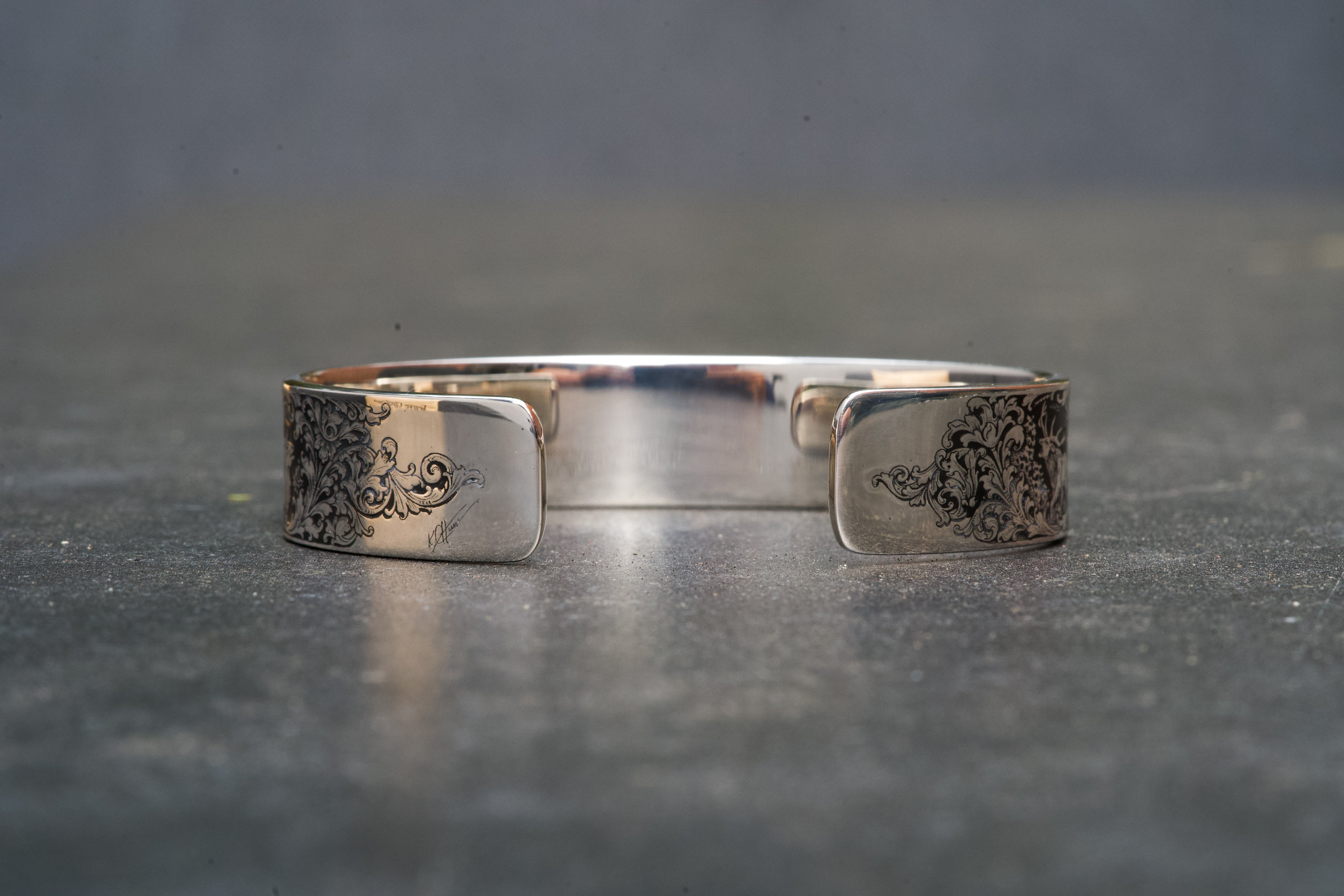 Red Stag Deer Engraved Bracelet