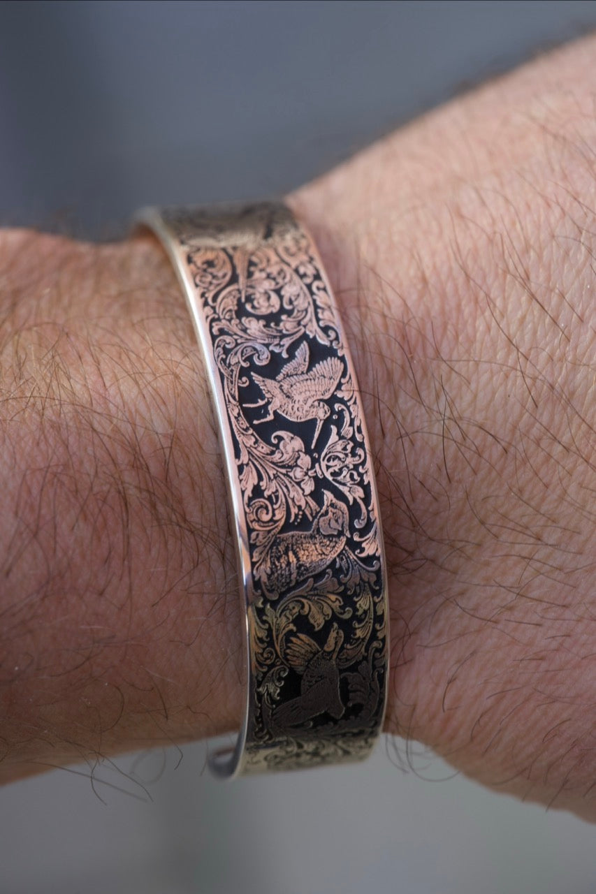 British Game Birds Engraved Bracelet