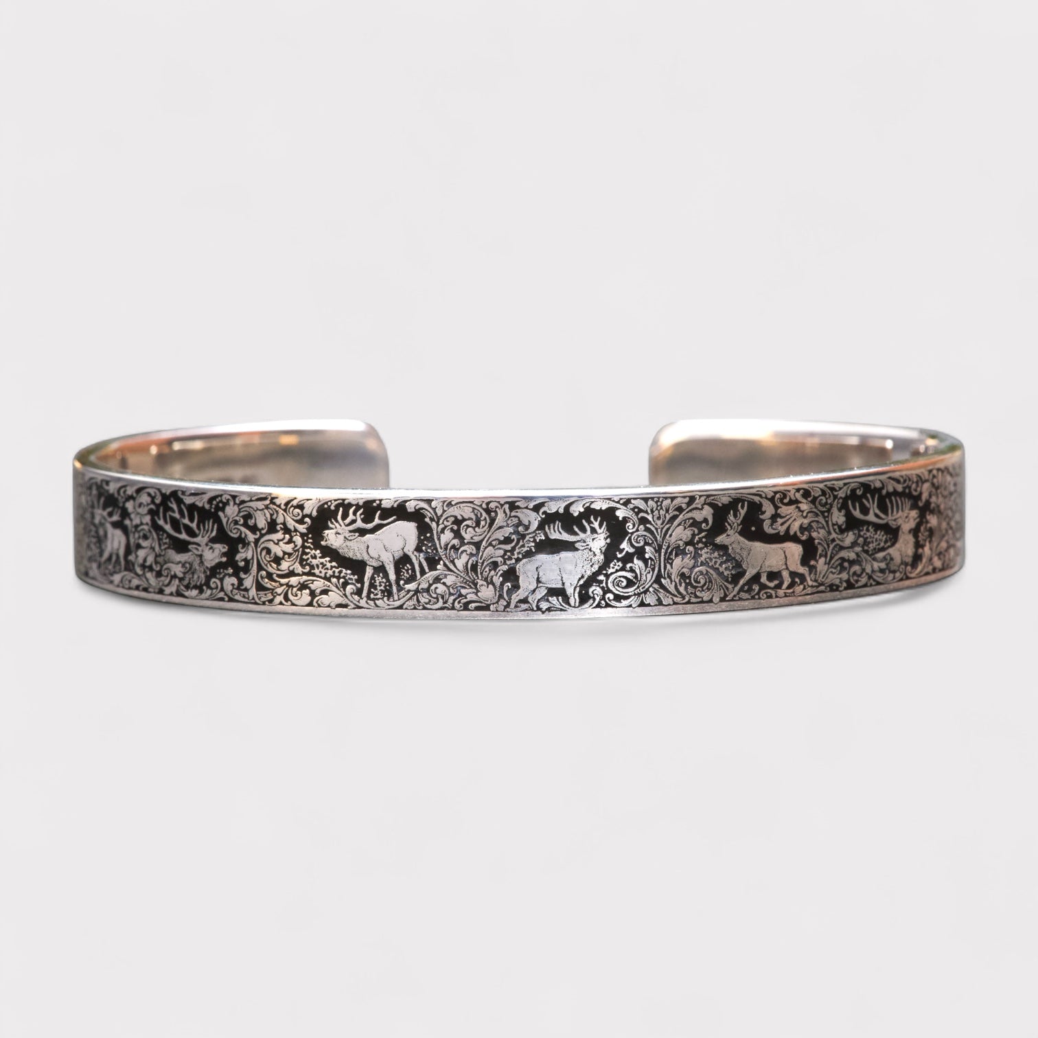 Red Stag Deer Engraved Bracelet