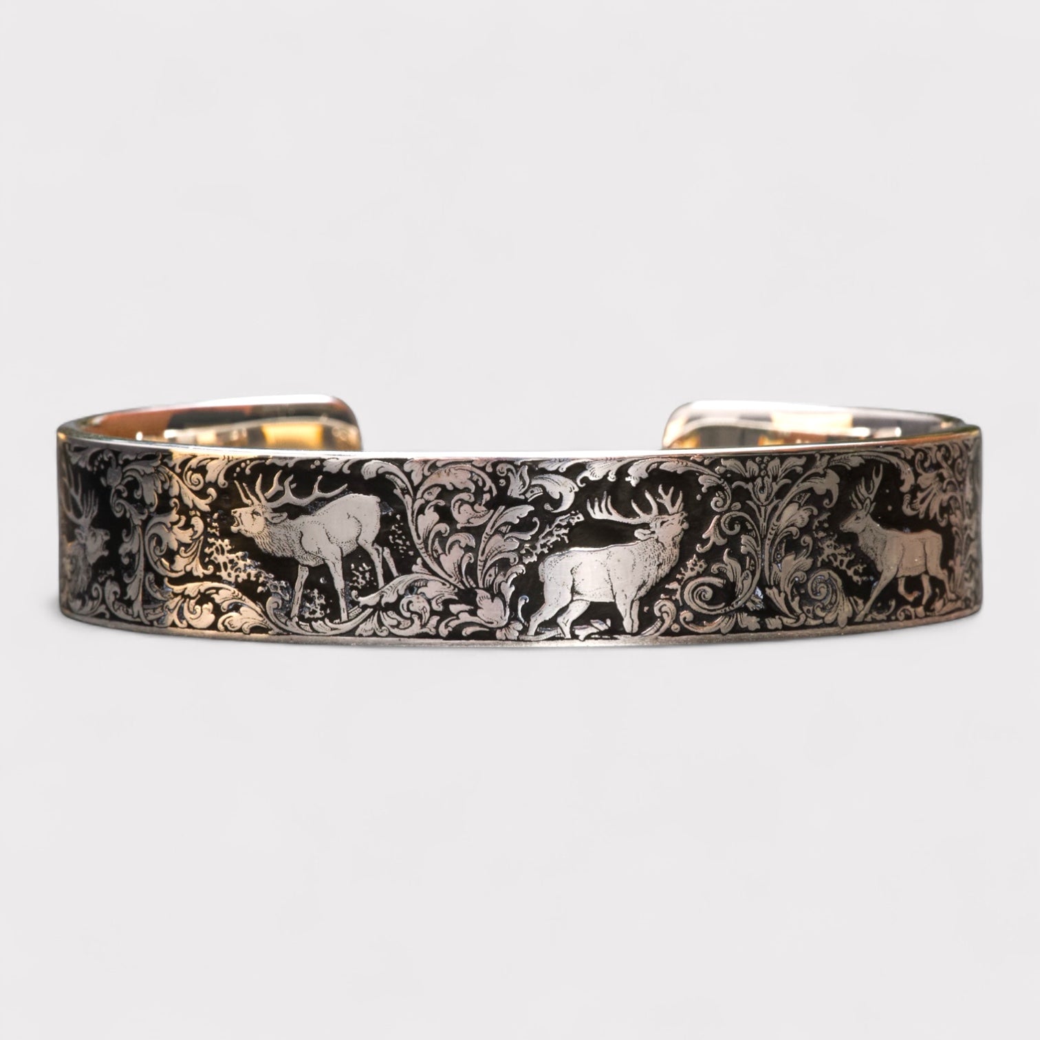 Red Stag Deer Engraved Bracelet