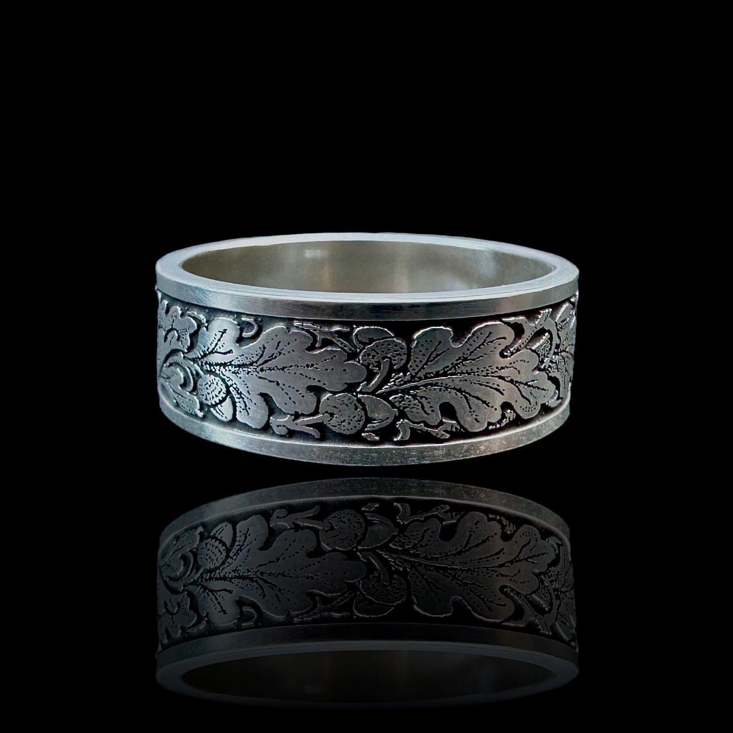 Sterling silver engraved ring by ken hunt