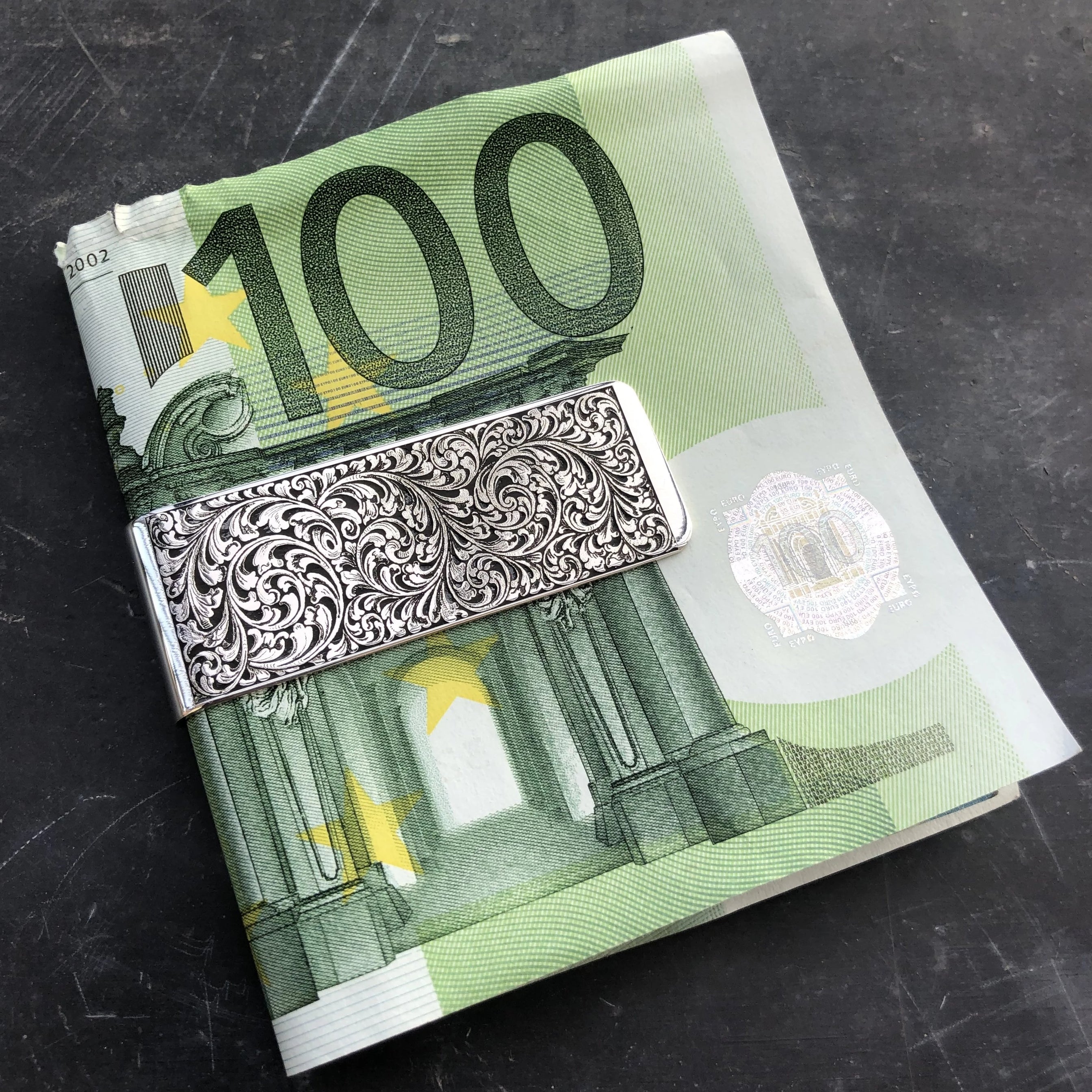 Ken Hunt Gun Engraved Money Clip
