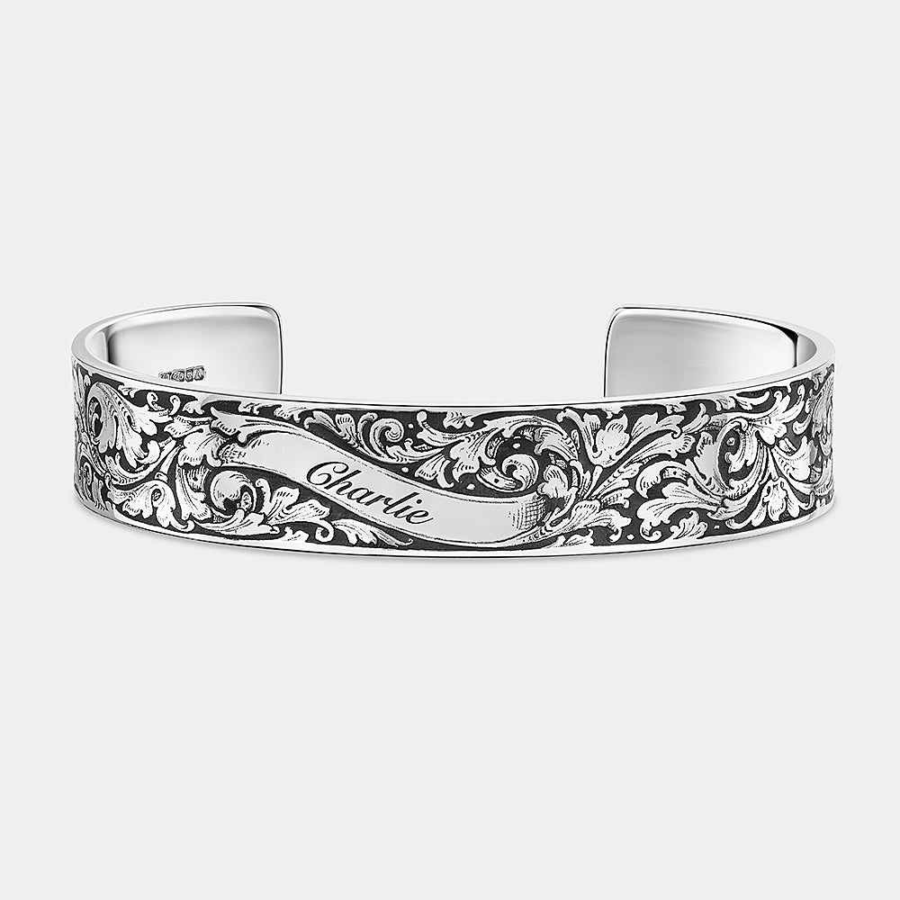 The Personalised Scroll Engraved Bracelet
