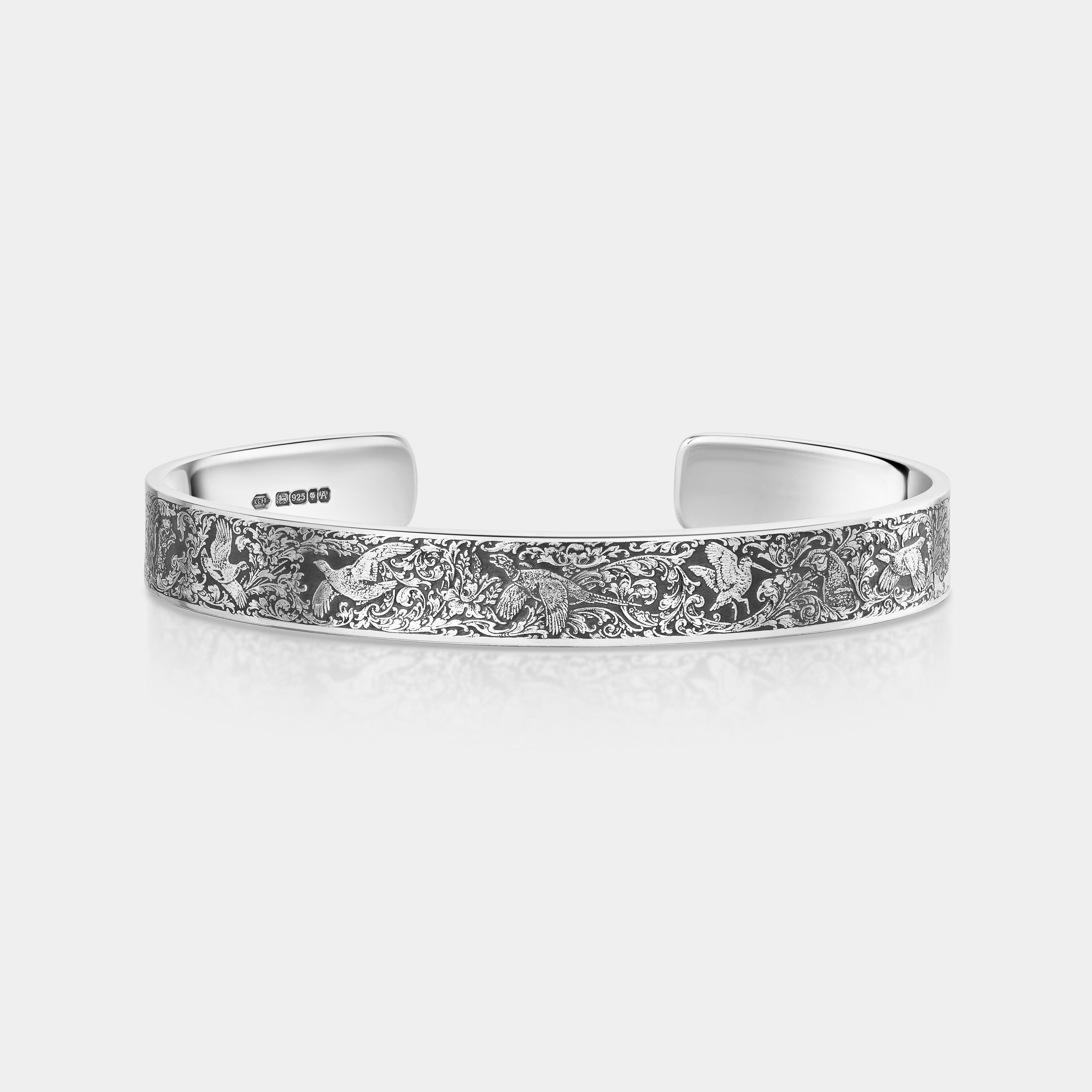 British Game Birds Engraved Bracelet