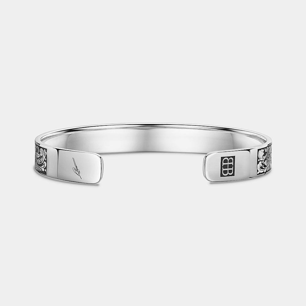 Ken Hunt Scroll Engraved Bracelet
