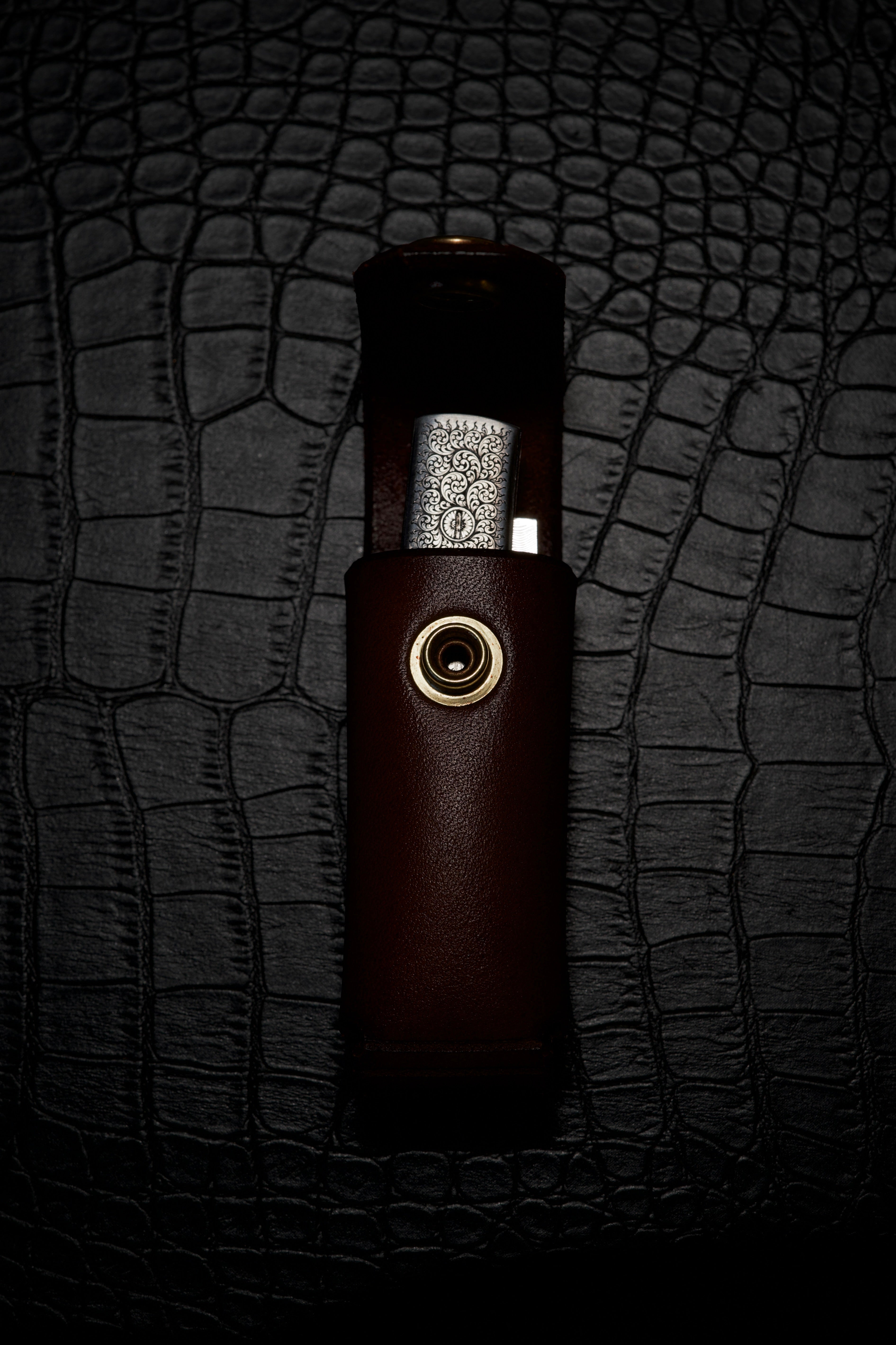 Marcus Hunt Small Rose & Scroll Engraved Folding Knife