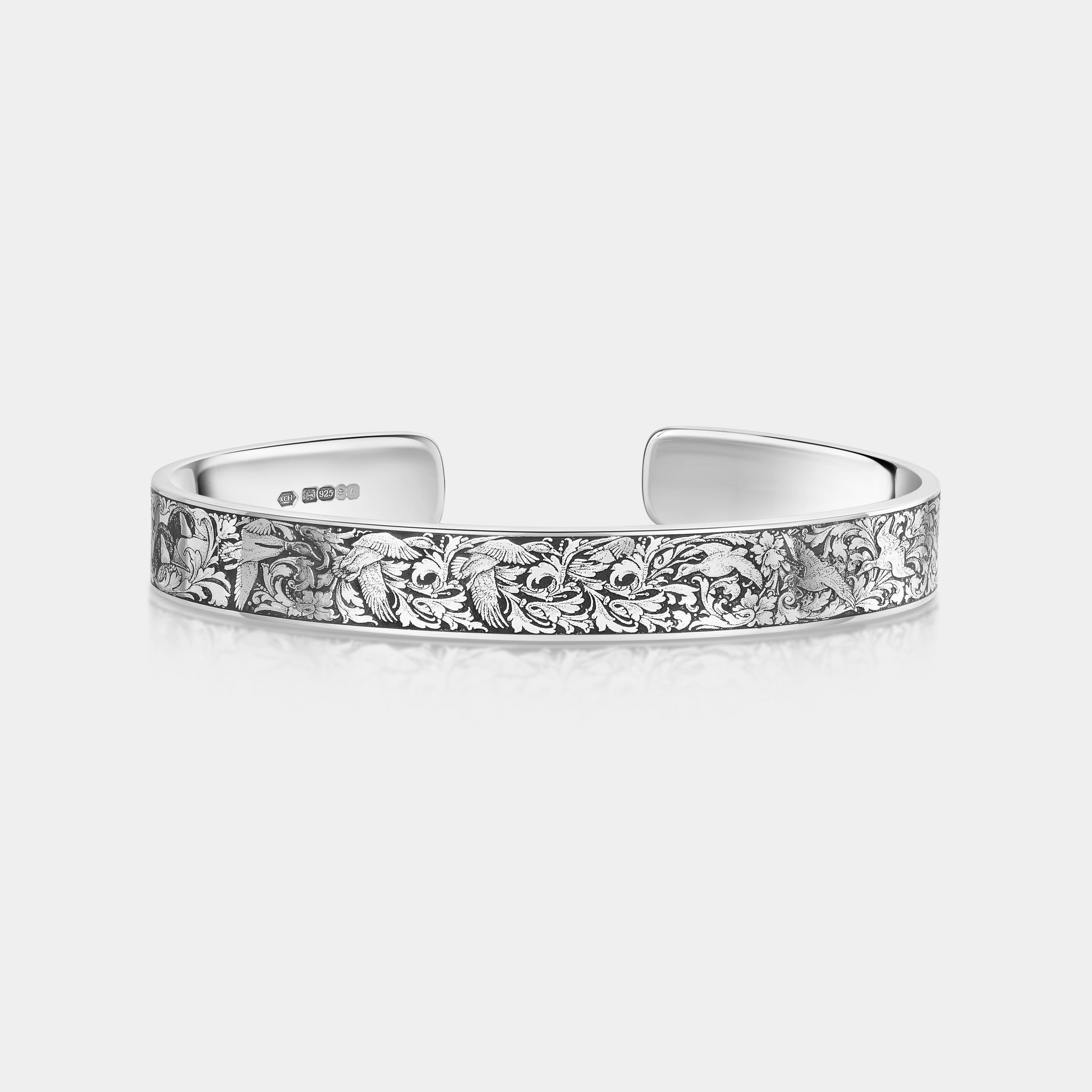 Birds in Flight Engraved Bracelet