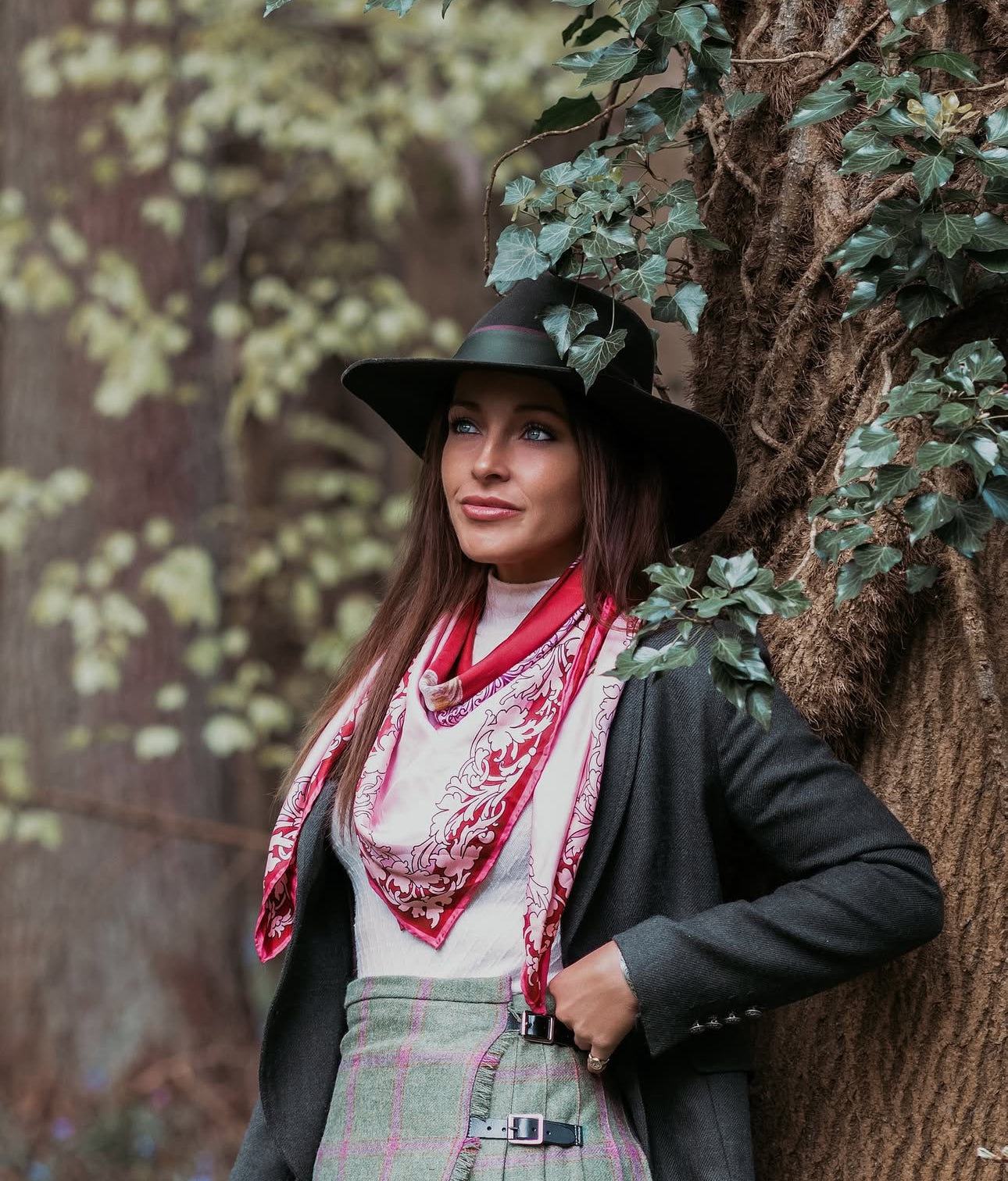 Ken Hunt Pink Silk Square Scarf – British Field Sports Design