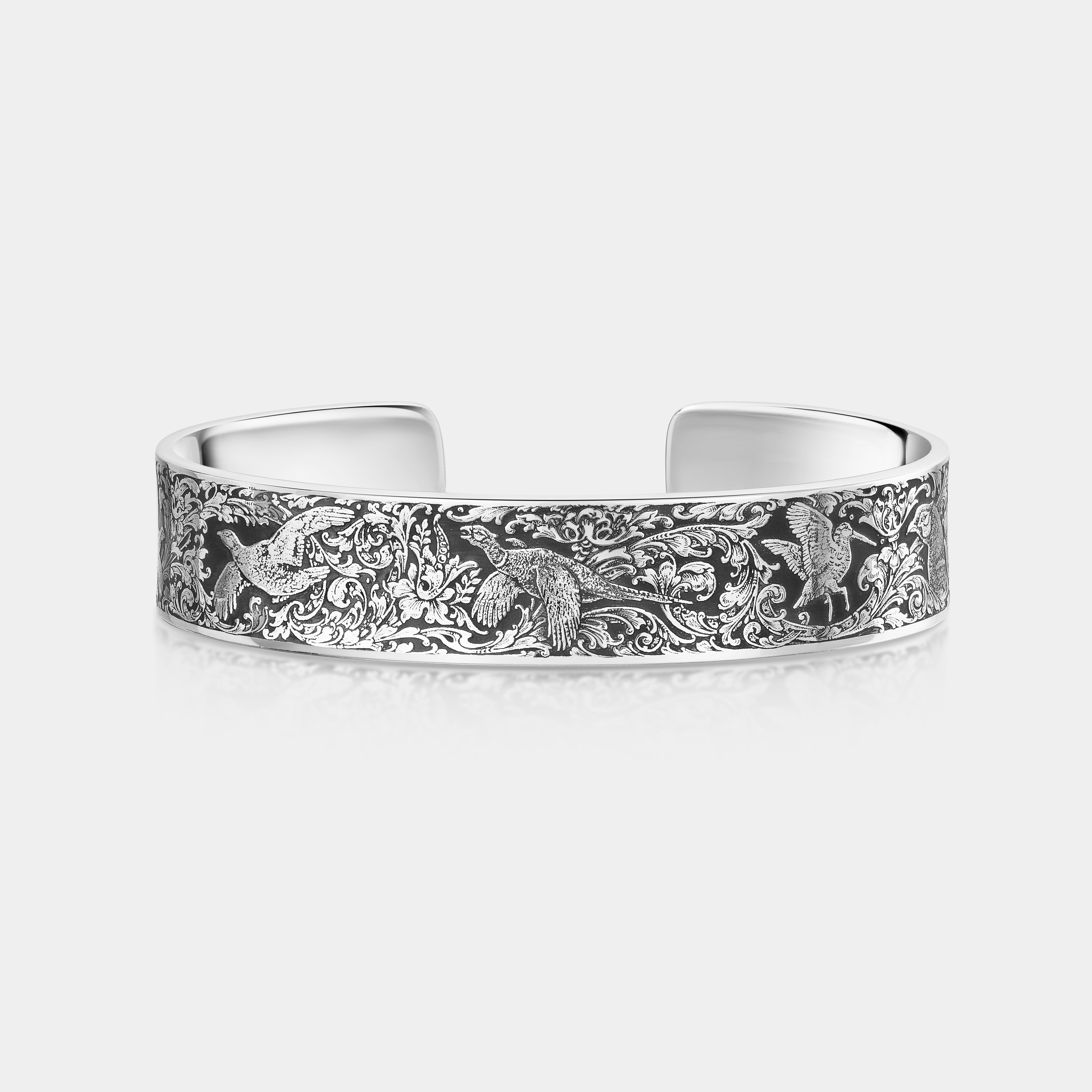 British Game Birds Engraved Bracelet